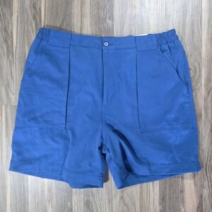 Windham Pointe Mens Blue Utility Shorts Elastic Waist Size 40 NWT